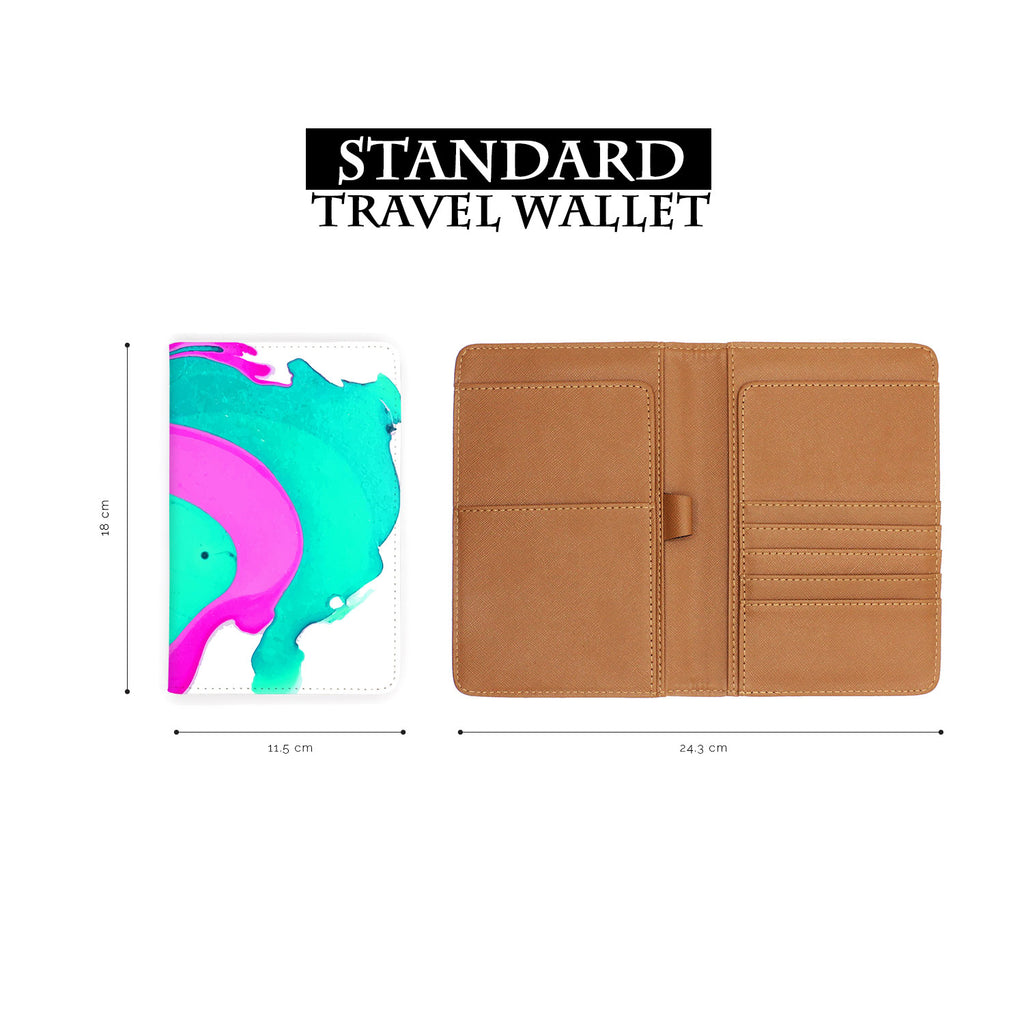 standard size of personalized RFID blocking passport travel wallet with Artistic Textures 2 design