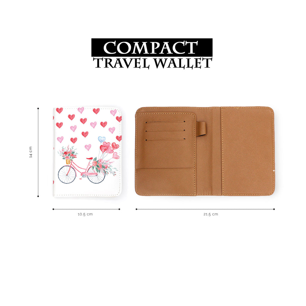 compact size of personalized RFID blocking passport travel wallet with Happy Valentine Day design