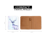 compact size of personalized RFID blocking passport travel wallet with Watercolour design