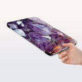 a hand is holding the Personalized Samsung Galaxy Tab Case with Crystal Diamond design