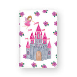 front view of personalized RFID blocking passport travel wallet with Fairytale design
