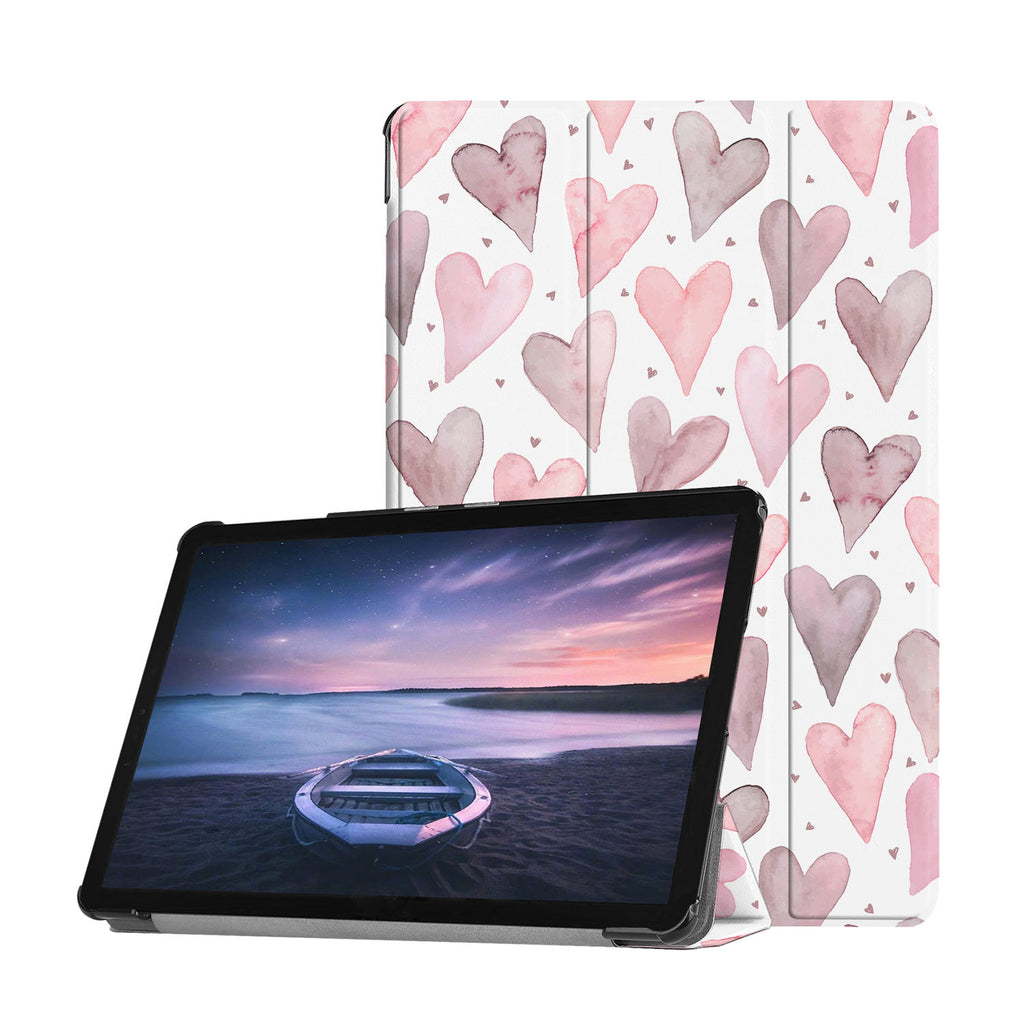 Personalized Samsung Galaxy Tab Case with Love design provides screen protection during transit