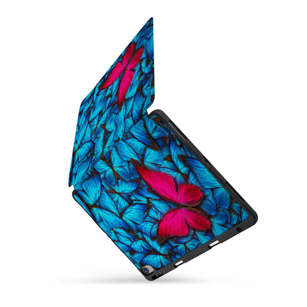 personalized iPad case with pencil holder and Butterfly design