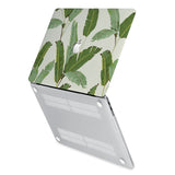 hardshell case with Green Leaves design has rubberized feet that keeps your MacBook from sliding on smooth surfaces
