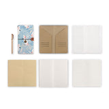 midori style traveler's notebook with Bird design, refills and accessories