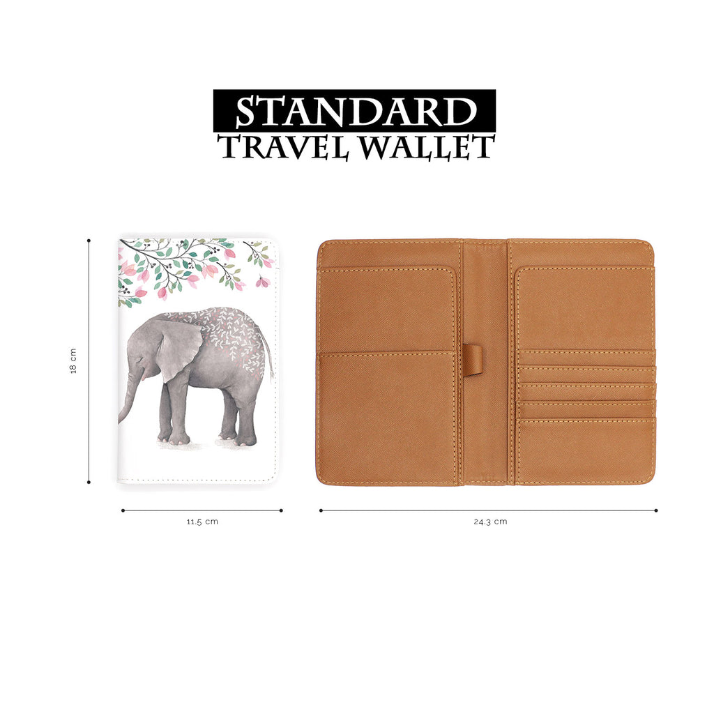 standard size of personalized RFID blocking passport travel wallet with Watercolor Niceness design
