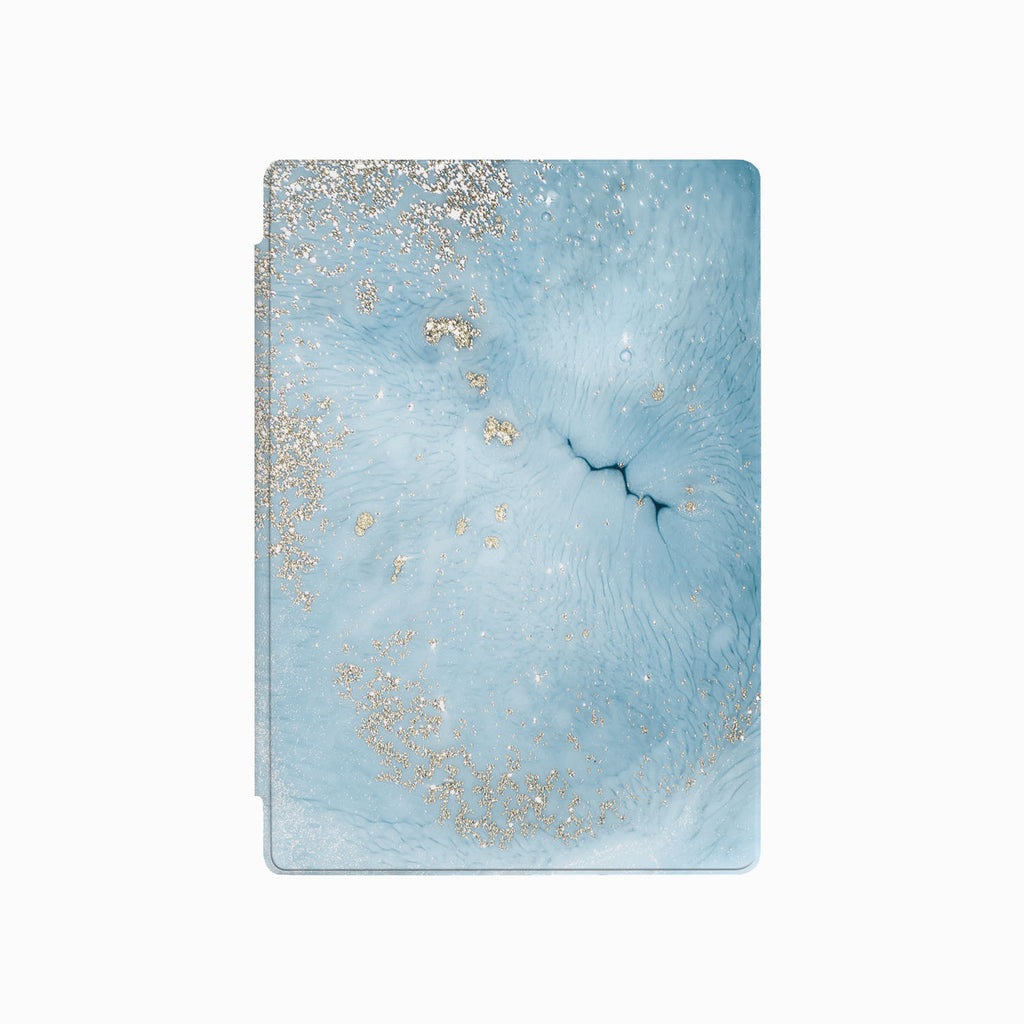 the front side of Personalized Microsoft Surface Pro and Go Case with Marble Gold design