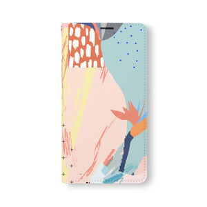 Front Side of Personalized Samsung Galaxy Wallet Case with Abstract2 design