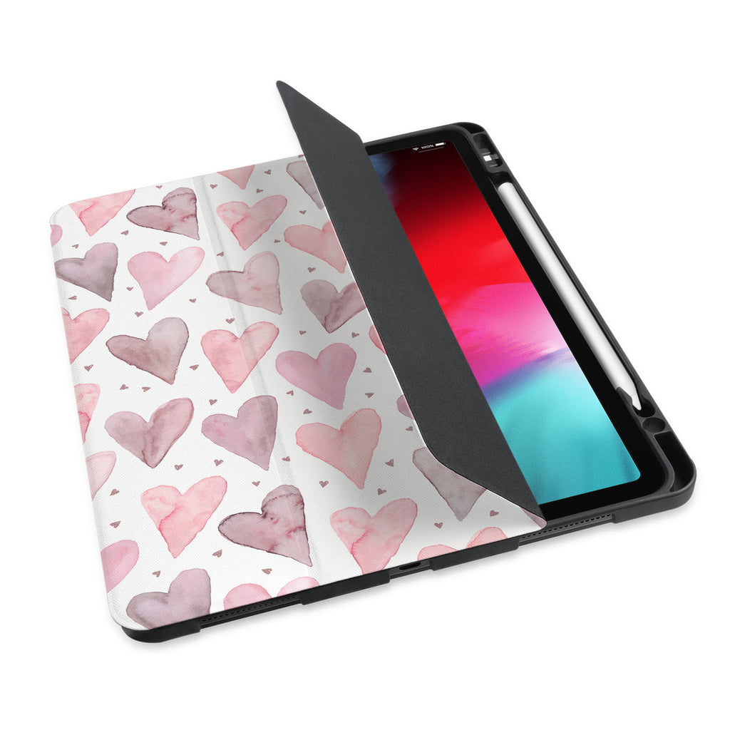 personalized iPad case with pencil holder and Love design - swap