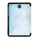 the back view of Personalized Samsung Galaxy Tab Case with Marble Gold design
