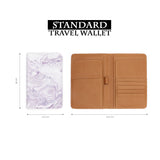 standard size of personalized RFID blocking passport travel wallet with MarbledPaperEd design