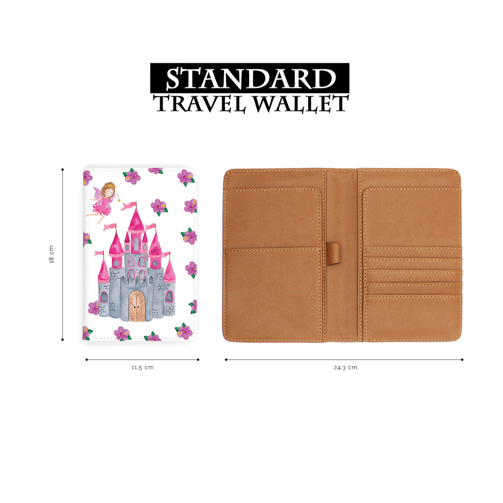 standard size of personalized RFID blocking passport travel wallet with Fairytale design