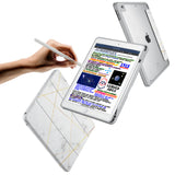 Vista Case iPad Premium Case with Marble 2020 Design has trifold folio style designed for best tablet protection with the Magnetic flap to keep the folio closed.