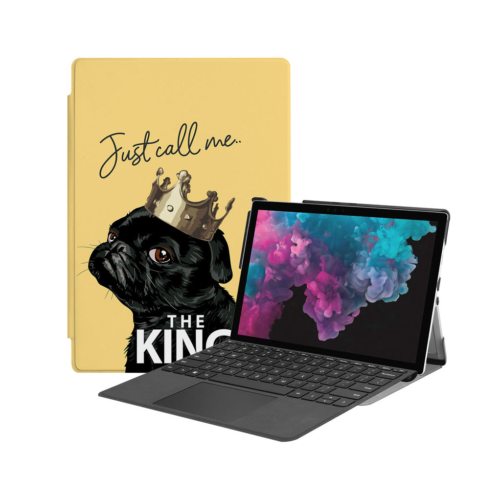 the Hero Image of Personalized Microsoft Surface Pro and Go Case with Dog Fun design