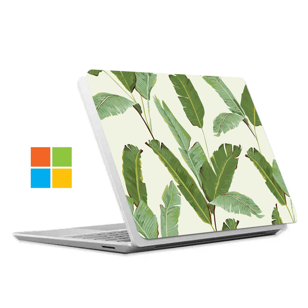 The #1 bestselling Personalized microsoft surface laptop Case with Green Leaves design