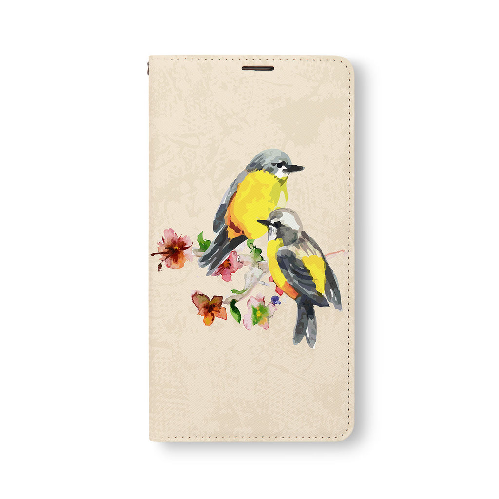 Front Side of Personalized Samsung Galaxy Wallet Case with BirdsTang design