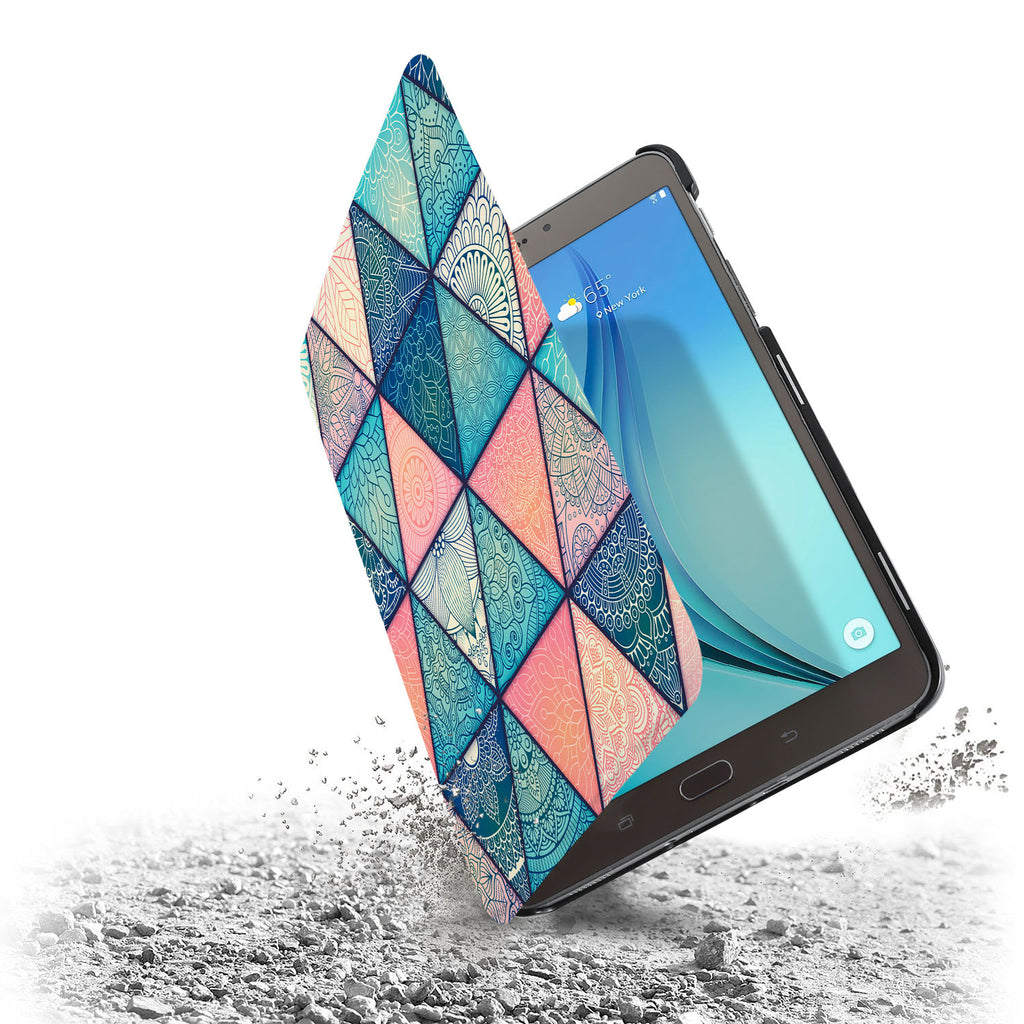 the drop protection feature of Personalized Samsung Galaxy Tab Case with Aztec Tribal design