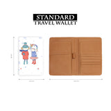 standard size of personalized RFID blocking passport travel wallet with My Best Friends design