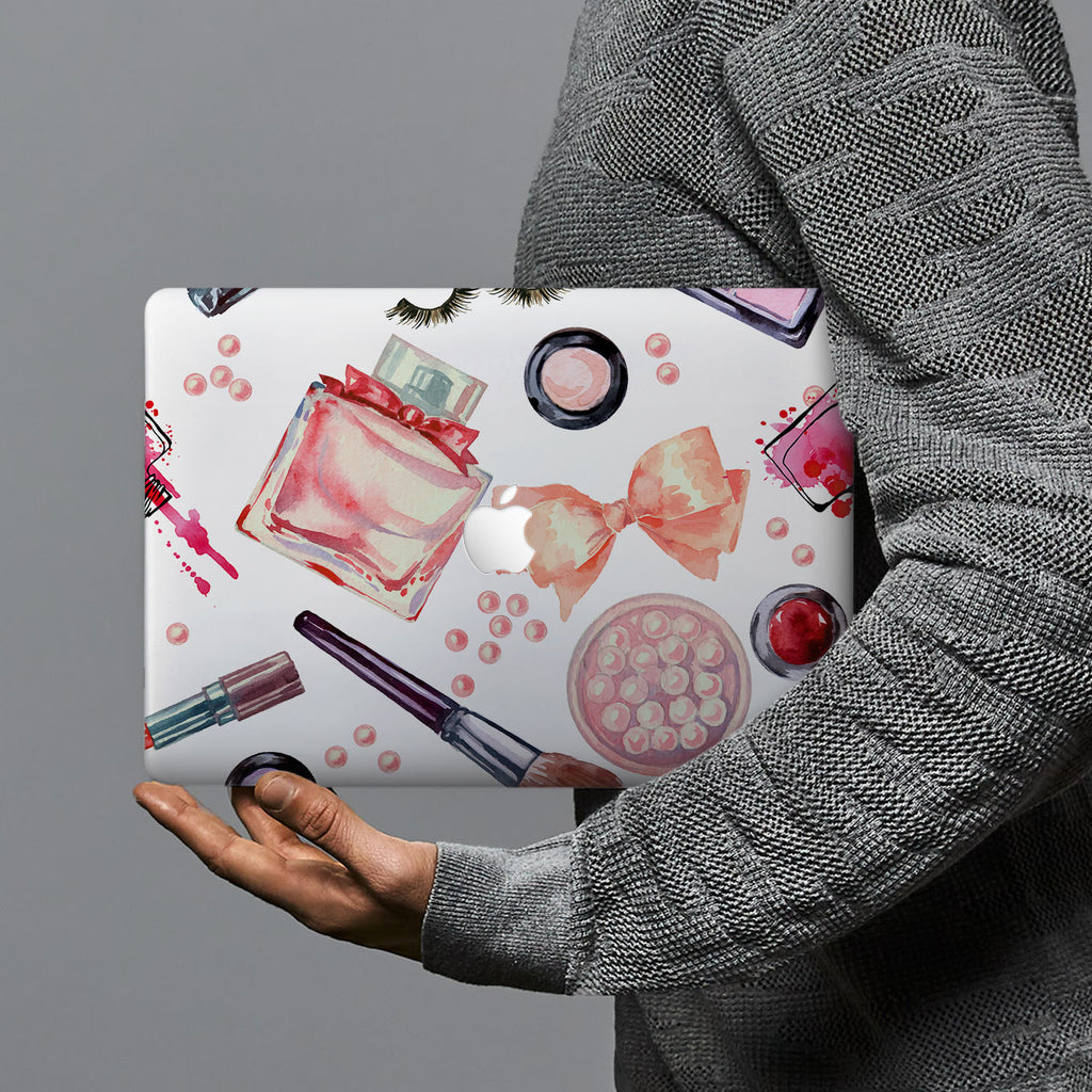 hardshell case with Makeup Kit design combines a sleek hardshell design with vibrant colors for stylish protection against scratches, dents, and bumps for your Macbook