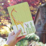 a girl holding personalized RFID blocking passport travel wallet with Cute Animal 2 design