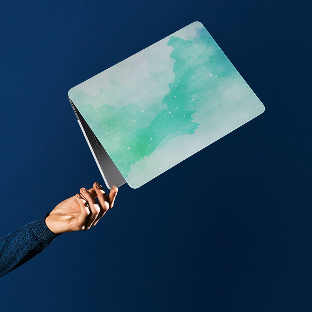 personalized microsoft laptop case features a lightweight two-piece design and Abstract Watercolor Splash print