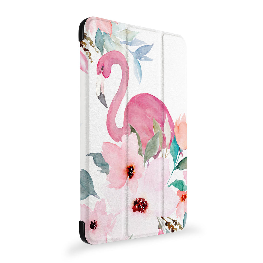 the side view of Personalized Samsung Galaxy Tab Case with Flamingo design