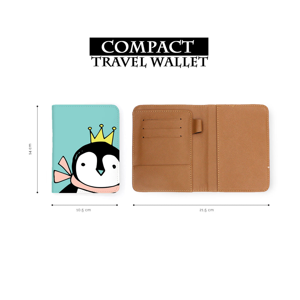compact size of personalized RFID blocking passport travel wallet with Christmas Coming design