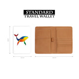 standard size of personalized RFID blocking passport travel wallet with Ocean Creature Enjoyillustration design