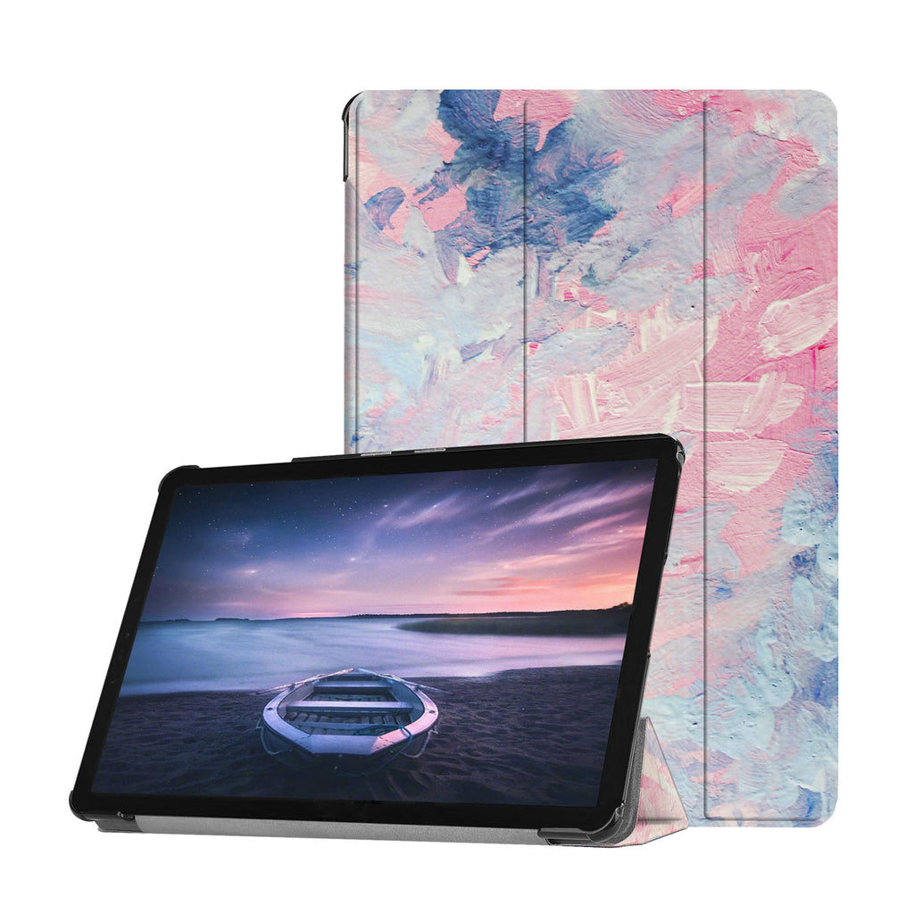 Personalized Samsung Galaxy Tab Case with Oil Painting Abstract design provides screen protection during transit