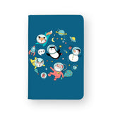 front view of personalized RFID blocking passport travel wallet with Christmas design