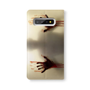 Back Side of Personalized Samsung Galaxy Wallet Case with Horror design - swap