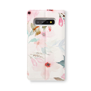 Back Side of Personalized Samsung Galaxy Wallet Case with Flamingos design - swap