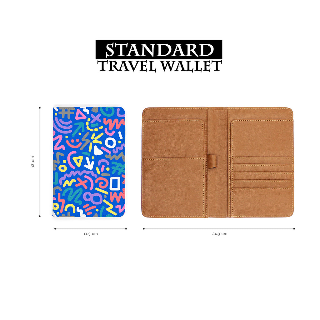 standard size of personalized RFID blocking passport travel wallet with 90 Patterns design