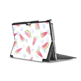 the back side of Personalized Microsoft Surface Pro and Go Case in Movie Stand View with Fruit Red design - swap
