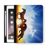 frontview of personalized iPad folio case with 1 design