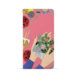 Front Side of Personalized iPhone Wallet Case with 3 design