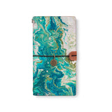 the front top view of midori style traveler's notebook with 4 design