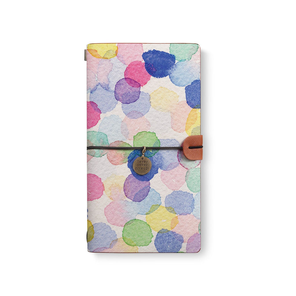 the front top view of midori style traveler's notebook with 7 design