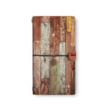 the front top view of midori style traveler's notebook with 5 design