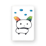 front view of personalized RFID blocking passport travel wallet with Panda Fly design