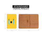 standard size of personalized RFID blocking passport travel wallet with Emoji 2 design