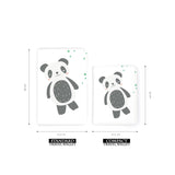 comparison of two sizes of personalized RFID blocking passport travel wallet with Cute Animals design