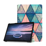 Personalized Samsung Galaxy Tab Case with Aztec Tribal design provides screen protection during transit