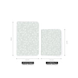 comparison of two sizes of personalized RFID blocking passport travel wallet with Delicateflowers design