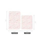 comparison of two sizes of personalized RFID blocking passport travel wallet with Marble Tiles design