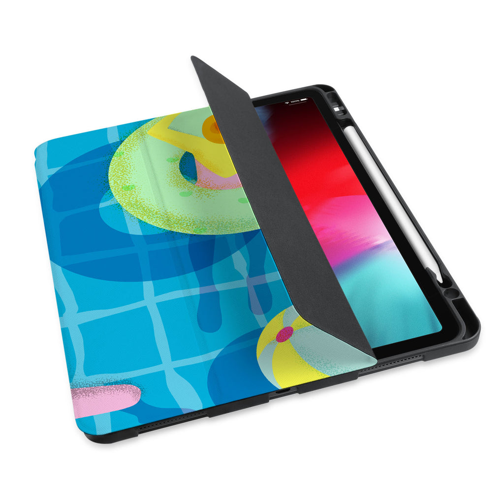 personalized iPad case with pencil holder and Beach design - swap