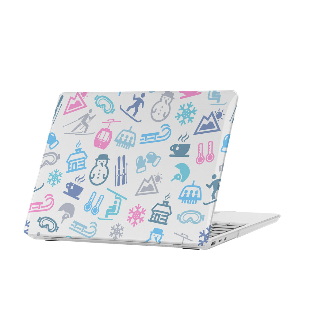 personalized microsoft laptop case features a lightweight two-piece design and Winter print