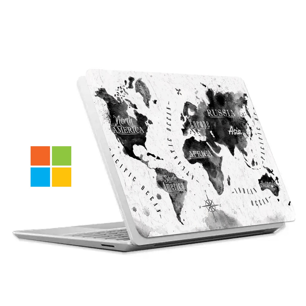 The #1 bestselling Personalized microsoft surface laptop Case with World Map design
