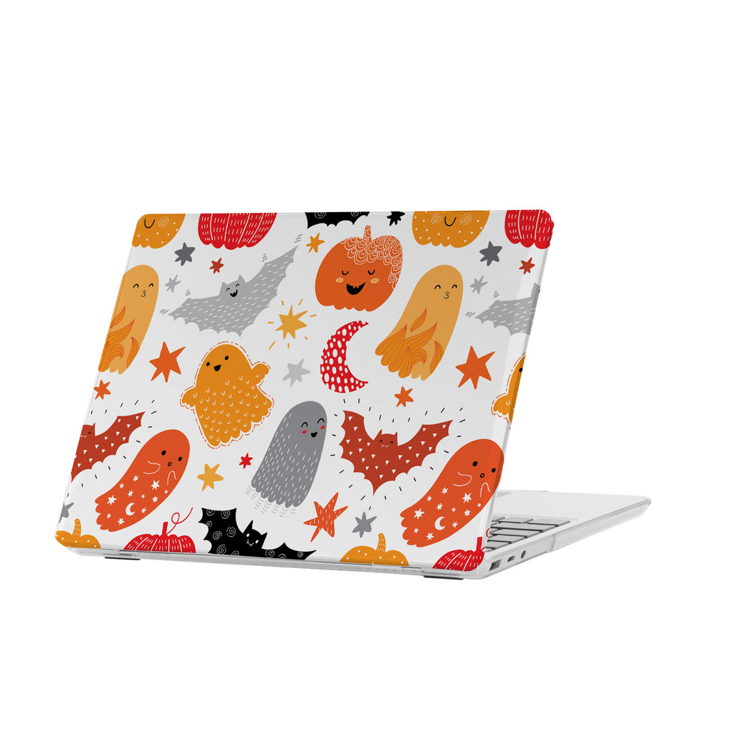 personalized microsoft laptop case features a lightweight two-piece design and Halloween print