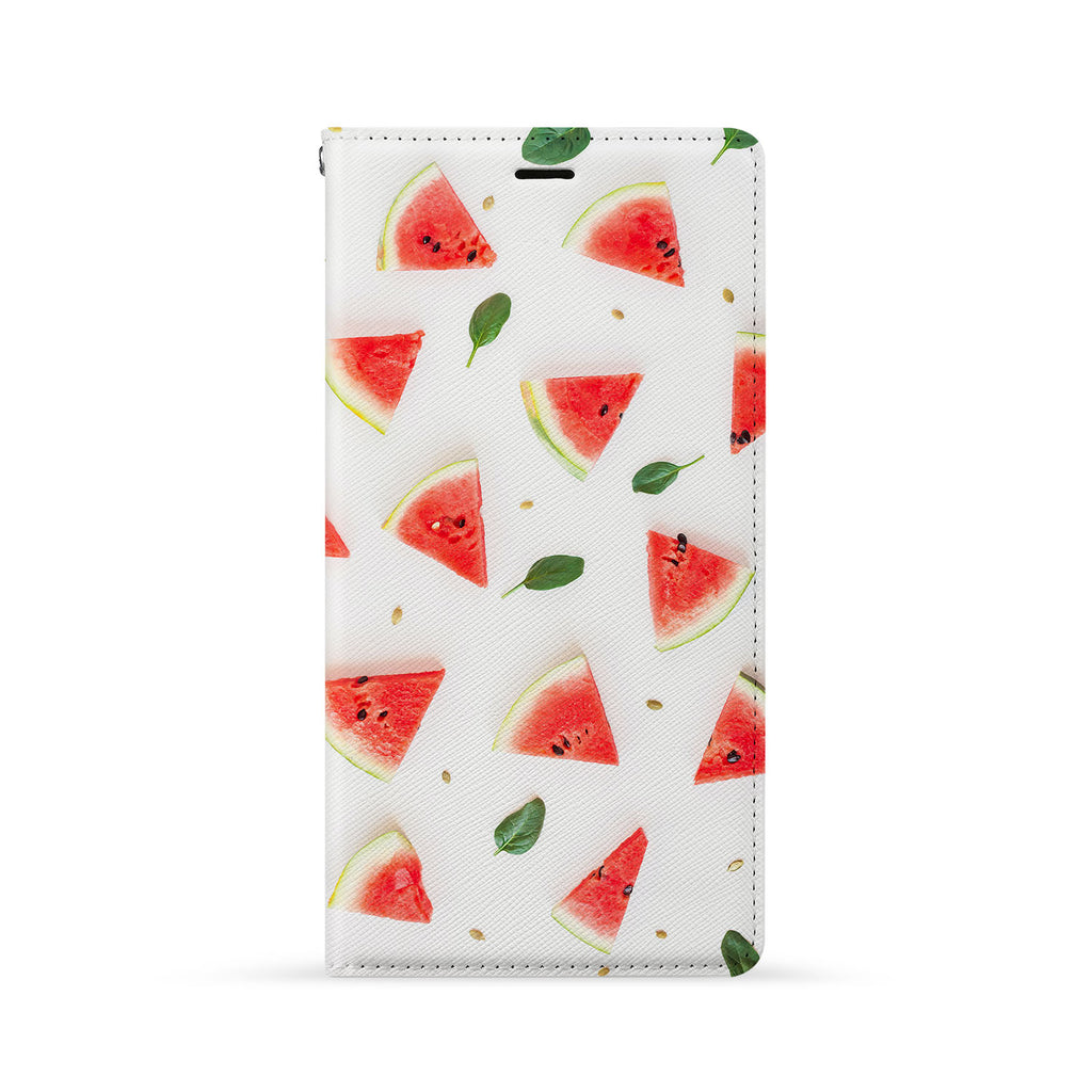 Front Side of Personalized iPhone Wallet Case with Fruit Ninja design